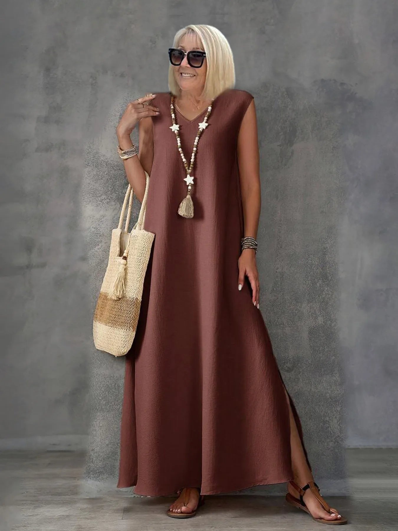 Georgina | Lightweight Sleeveless Maxi Dress