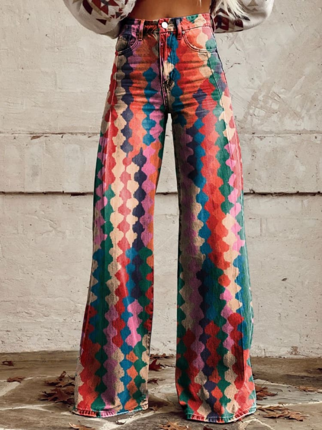 Wibke | Vintage Look Flared Trousers