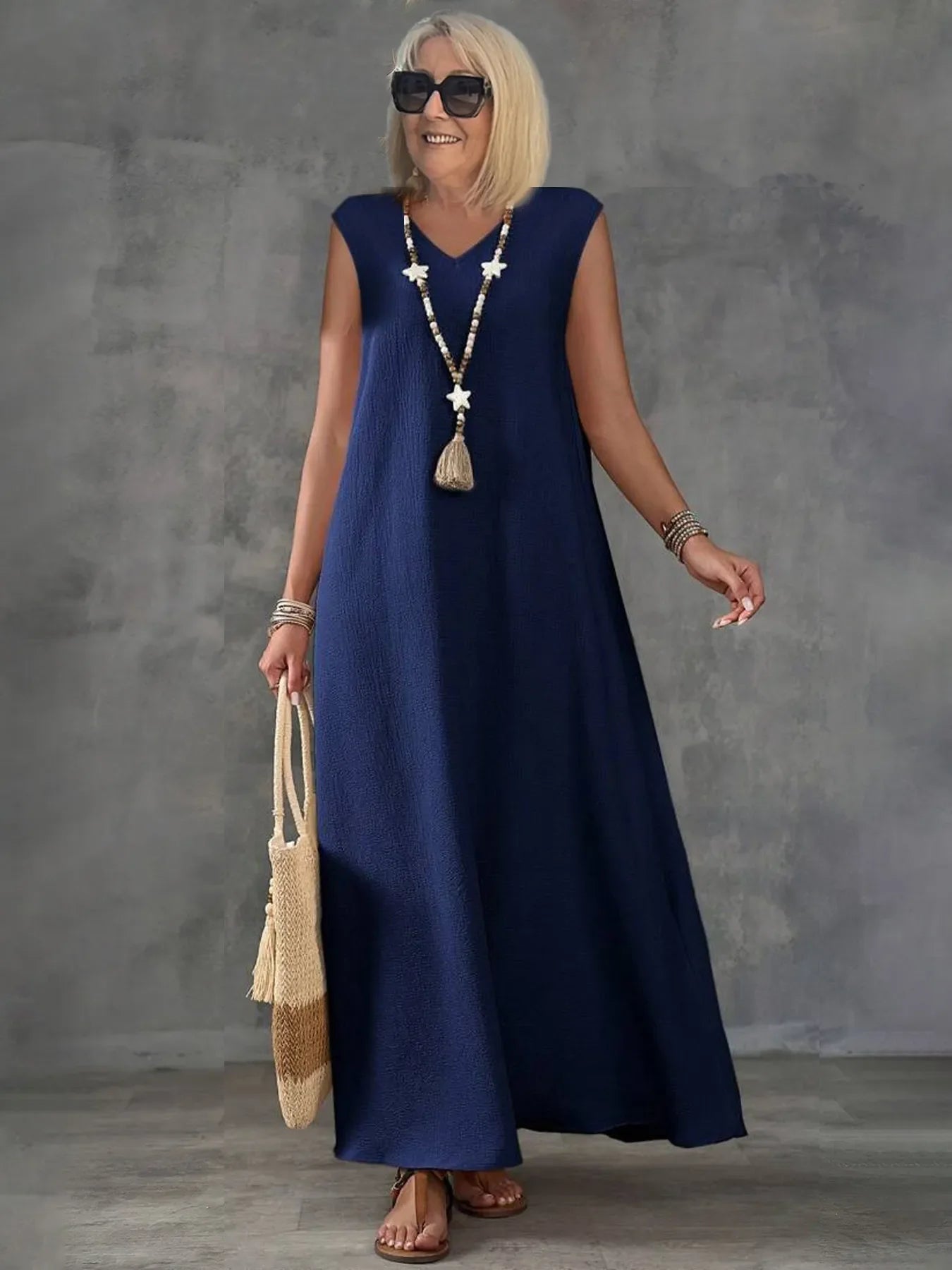 Georgina | Lightweight Sleeveless Maxi Dress