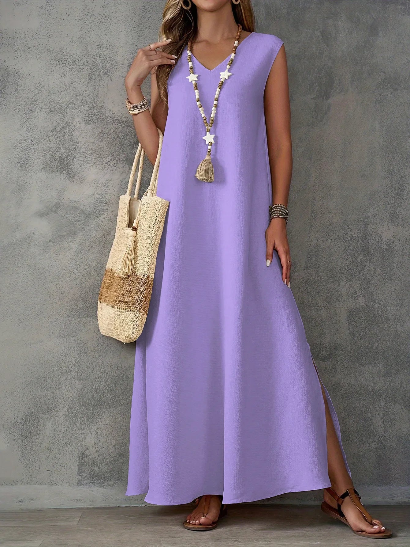 Georgina | Lightweight Sleeveless Maxi Dress