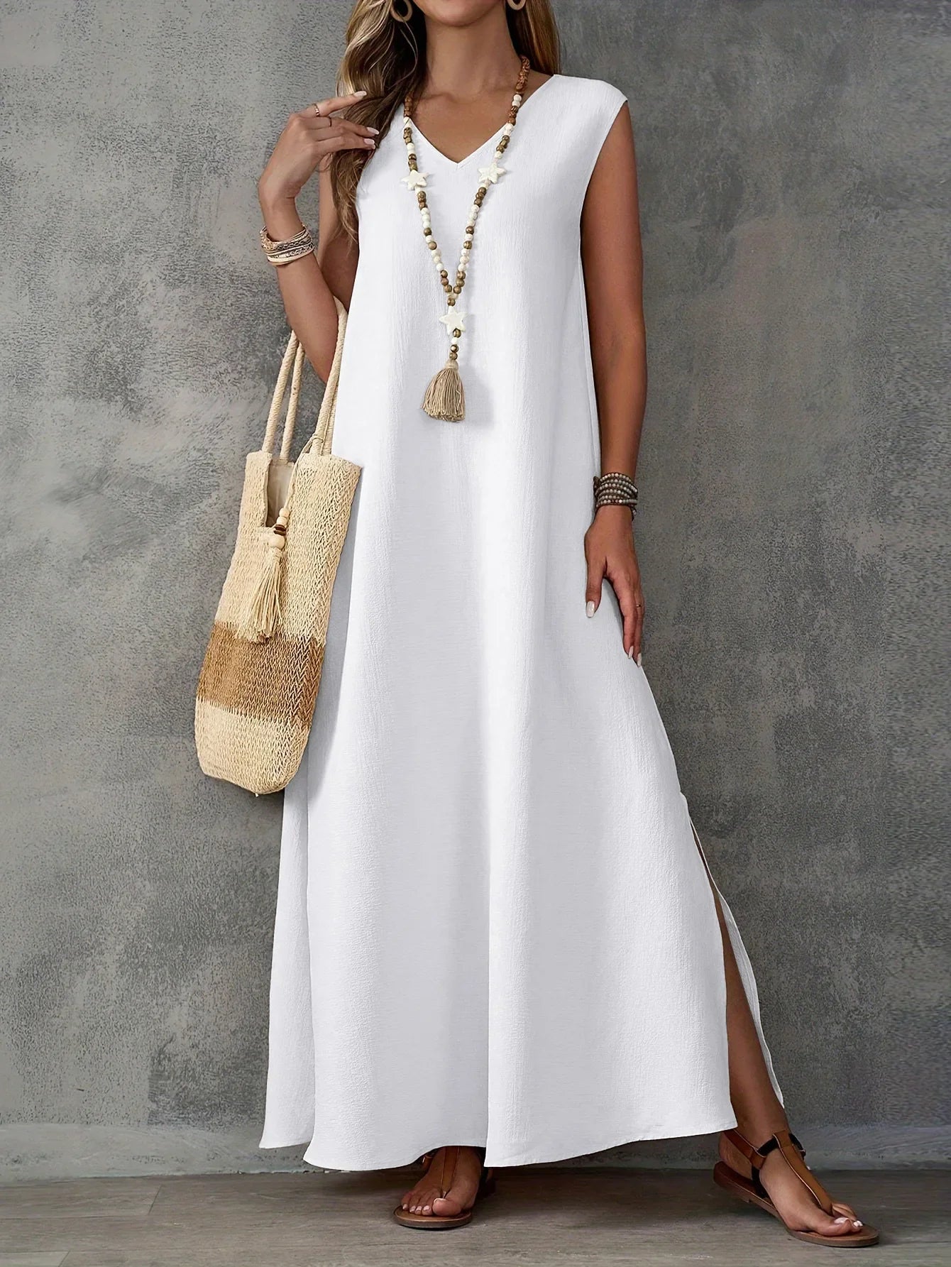 Georgina | Lightweight Sleeveless Maxi Dress