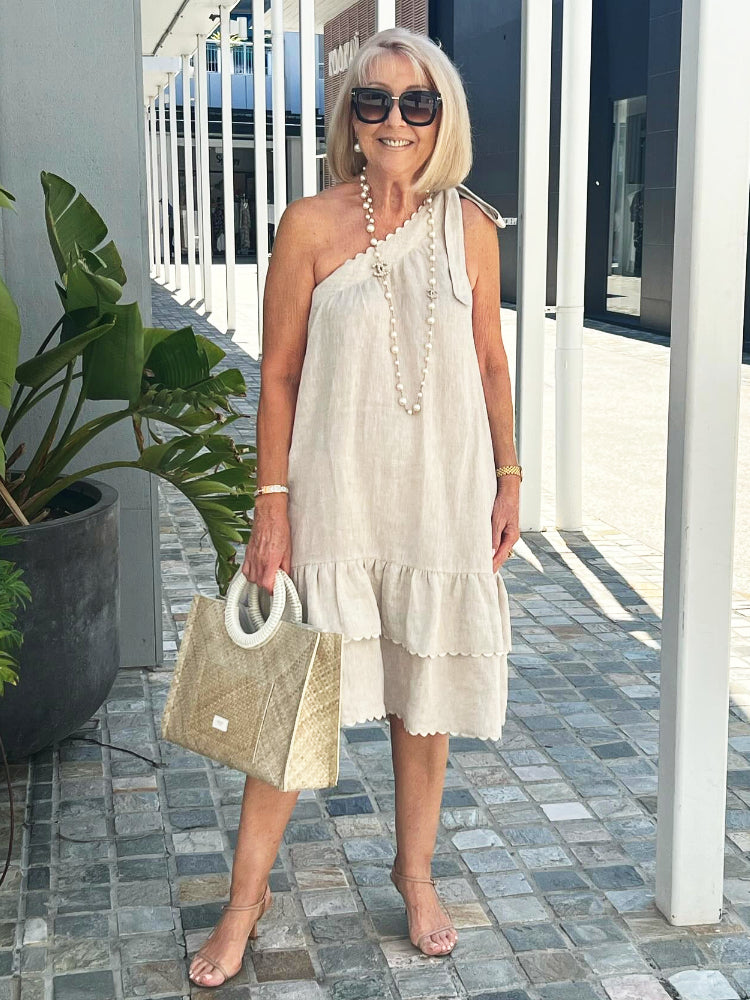 Charlotte | Lightweight One-Shoulder Dress