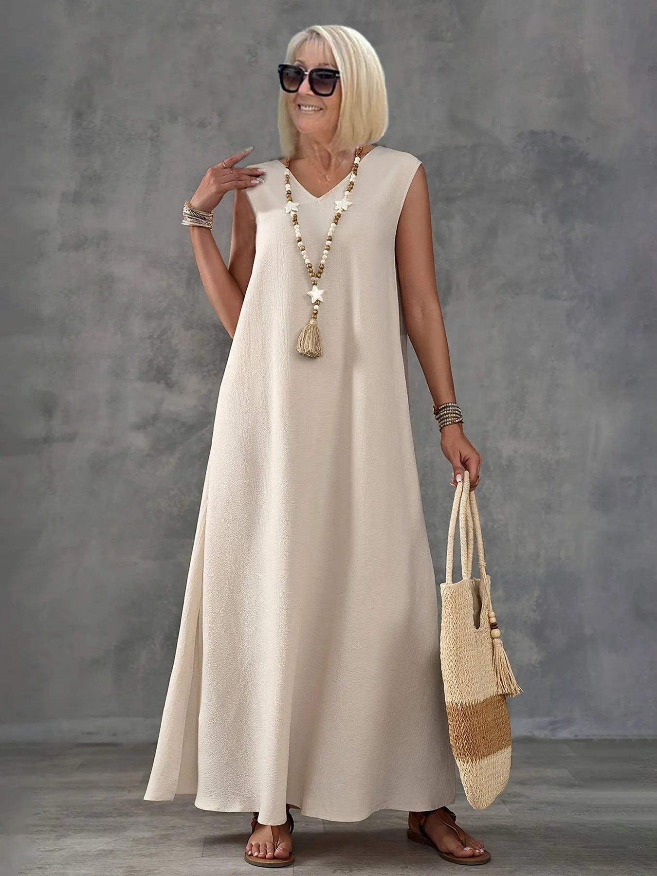 Georgina | Lightweight Sleeveless Maxi Dress