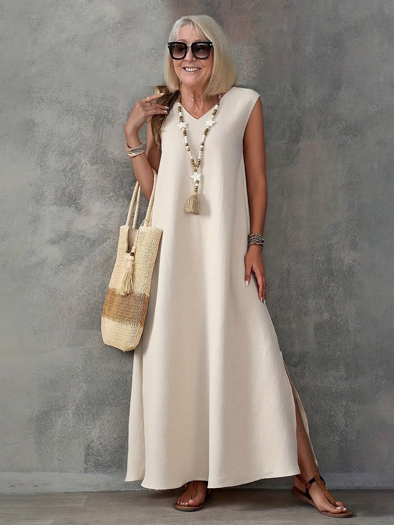 Georgina | Lightweight Sleeveless Maxi Dress