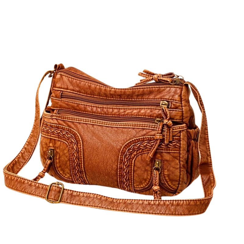 Emma | Vintage Look Leather Crossbody Bag