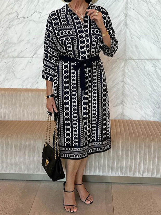 Margaret | Elegant Belted Dress