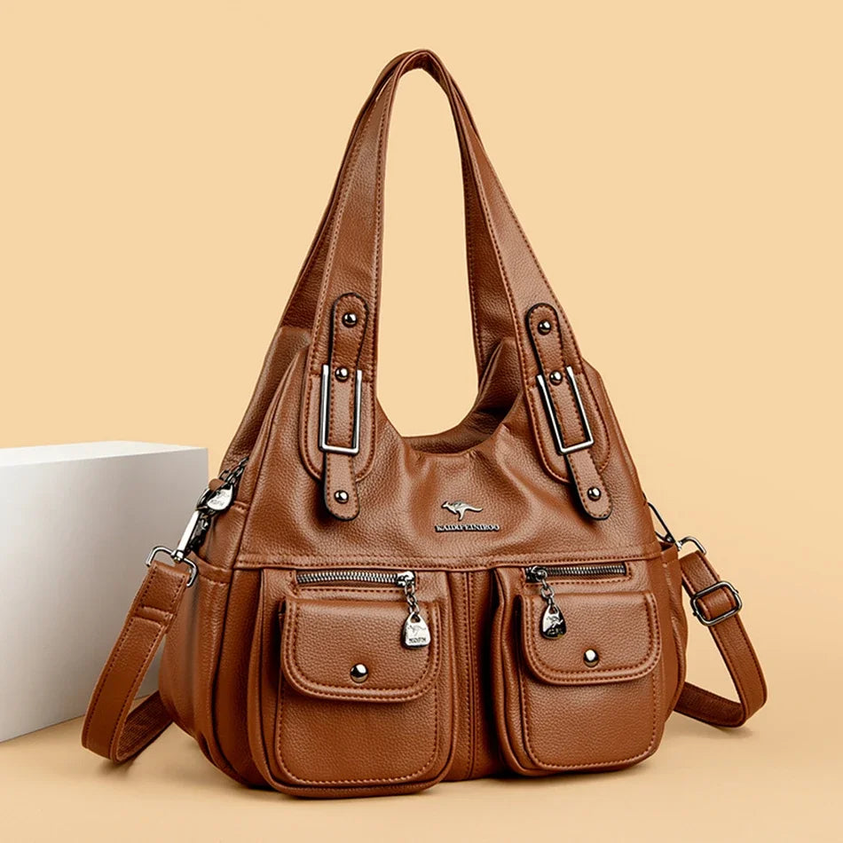 Vionne | Classic Leather Shoulder Bag