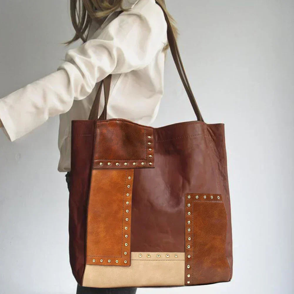 Courtney | Vintage Look Leather Tote Bag