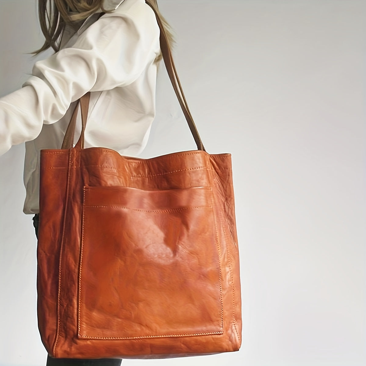 Eleanor | Classic Leather Tote Bag