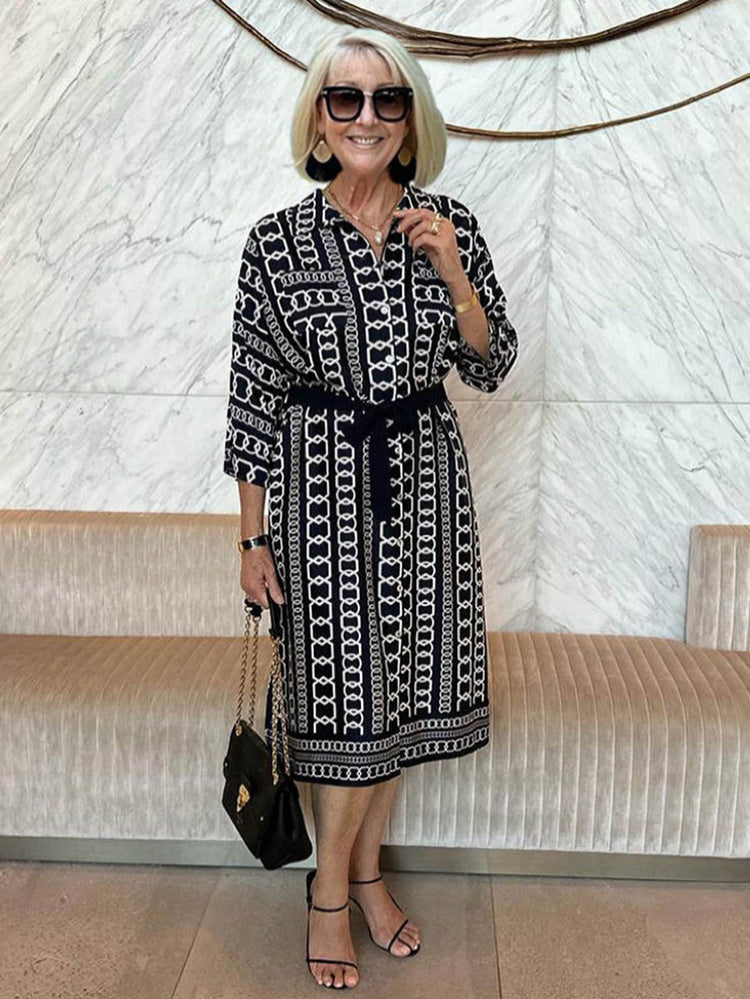 Margaret | Elegant Belted Dress